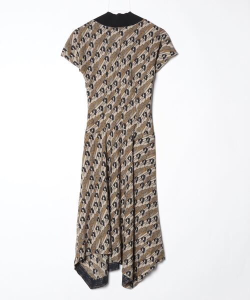 「Abahouse Devinette」 花柄半袖ワンピース - ベージュ レディース_画像2