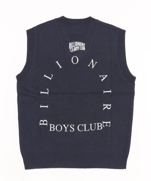 「BILLIONAIRE BOYS CLUB」 ノースリーブニット MEDIUM ネイビー メンズ_画像2