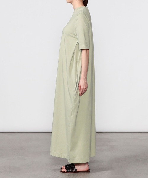 「Bshop」 半袖ワンピース ONE SIZE グリーン レディース_画像2