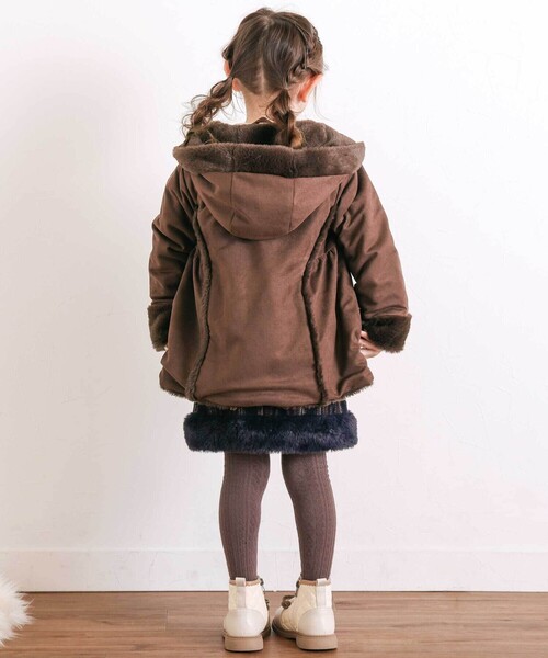 mer×crisp×シバサキちゃん コラボムートンコート ≪今すぐお届け≫フェイクムートンロングジャケット | one after