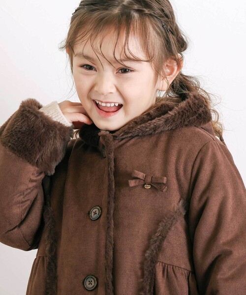 SLAP SLIP（スラップスリップ） ムートンコート ボアコート リボン+