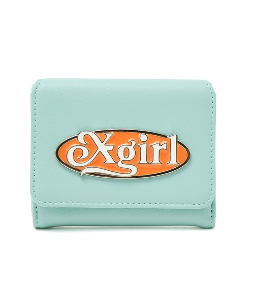X-girl（エックスガール） ミニ 財布 OVAL LOGO CLASP FAUX LEATHER