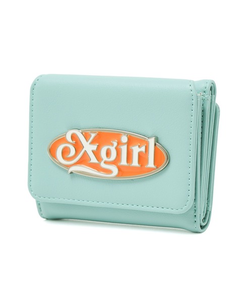 X-girl（エックスガール） 財布 OVAL LOGO CLASP FAUX LEATHER MINI