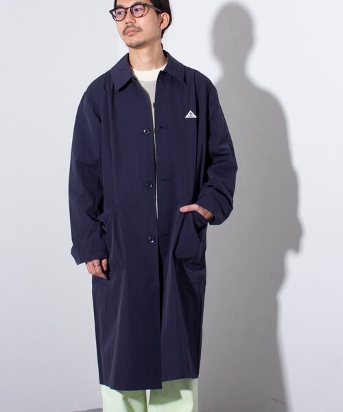 「GEVACO」 ステンカラーコート L ベージュ メンズ_画像4