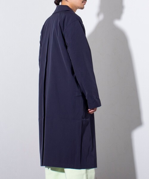 「GEVACO」 ステンカラーコート L ベージュ メンズ_画像6