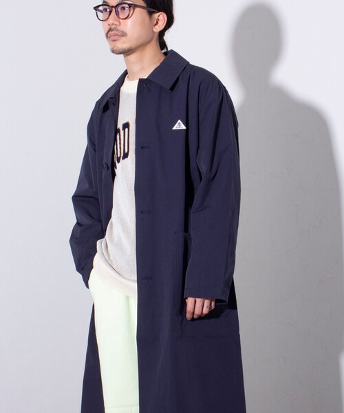 「GEVACO」 ステンカラーコート L ベージュ メンズ_画像7