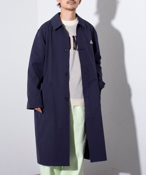 「GEVACO」 ステンカラーコート L ベージュ メンズ_画像8