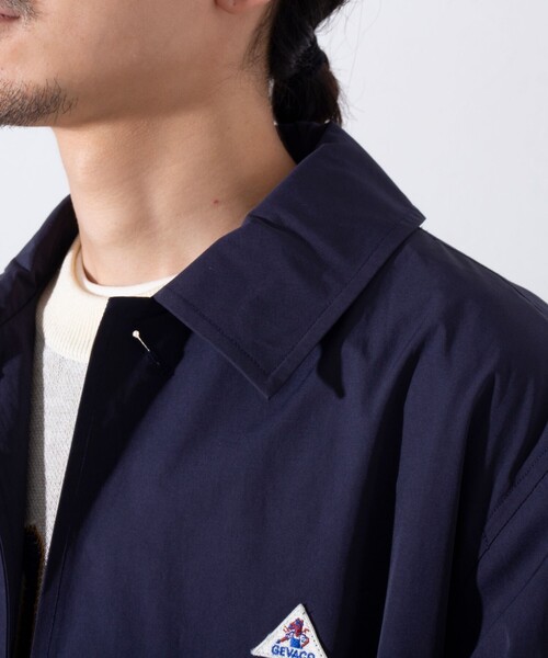 「GEVACO」 ステンカラーコート L ベージュ メンズ_画像9