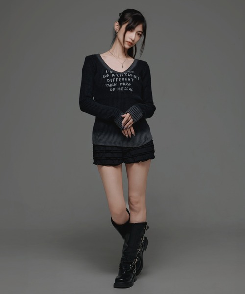 KOM（ドットコム） tシャツ 「.KOM/ドットケーオーエム」Vネックロング