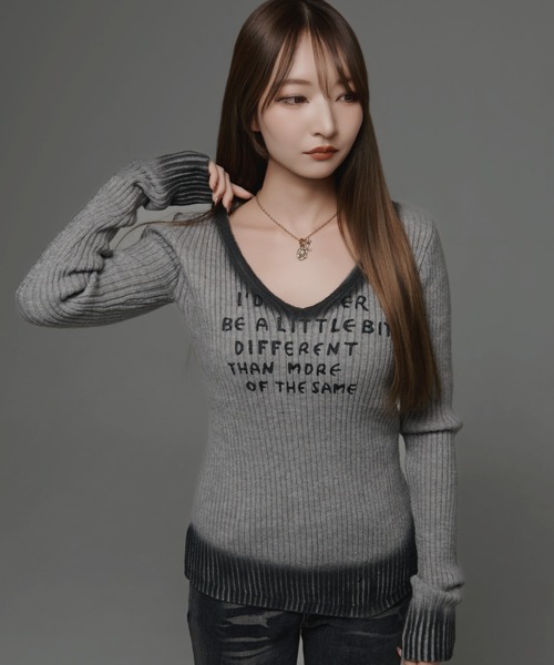 KOM（ドットコム） tシャツ 「.KOM/ドットケーオーエム」Vネックロング
