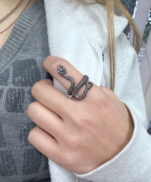 指輪 リング 「456707」蛇リング/フリーサイズ(RZ) レディース メンズ