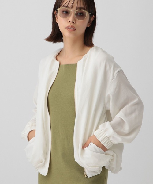 「saloon」 ブルゾン FREE ホワイト レディース_画像3