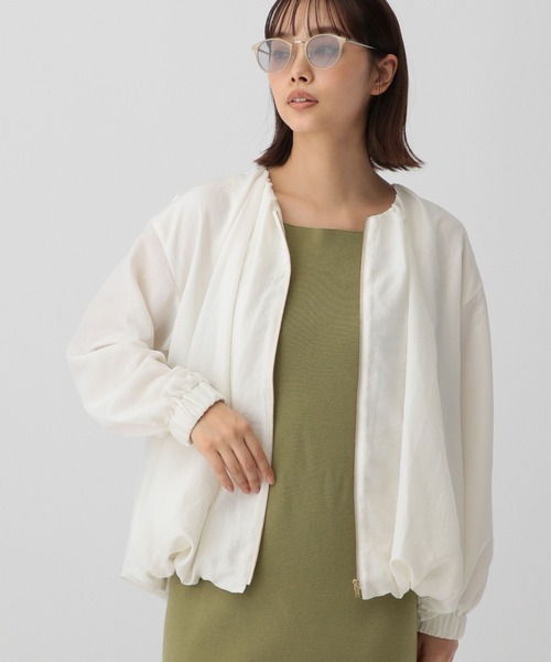 「saloon」 ブルゾン FREE ホワイト レディース_画像8