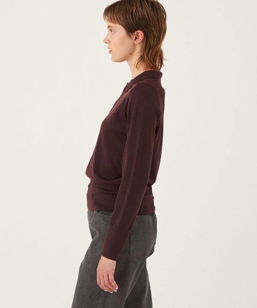 「GALERIE VIE」 長袖ニット FREE ネイビー レディース_画像4