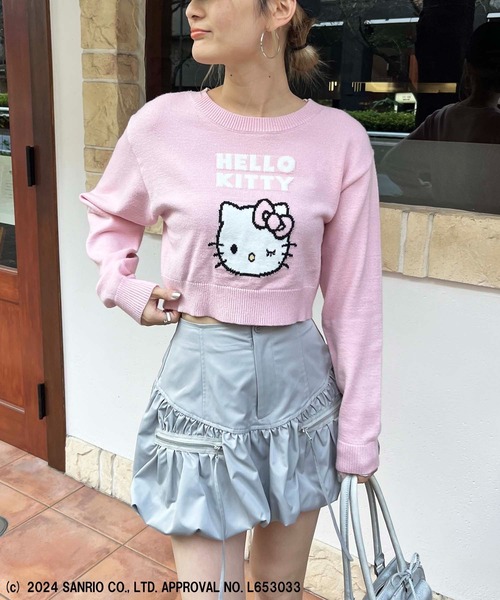 「4GEEKs by SPIRALGIRL」 長袖ニット「HELLO KITTYコラボ」 FREE ホワイト レディース_画像8