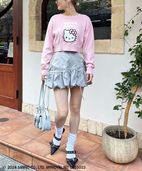 「4GEEKs by SPIRALGIRL」 長袖ニット「HELLO KITTYコラボ」 FREE ホワイト レディース_画像9