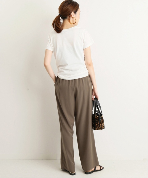 「SLOBE IENA」 イージーパンツ FREE カーキ レディース_画像3