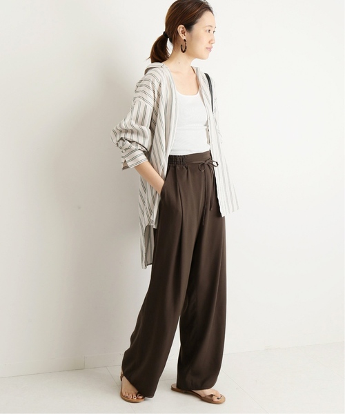 「SLOBE IENA」 イージーパンツ FREE カーキ レディース_画像4