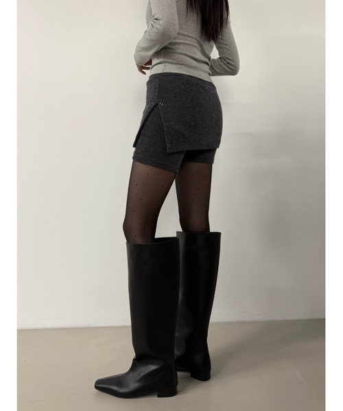 Didot.showroom ブーツ 「DIDOT.」ワイドシャフトロングブーツ