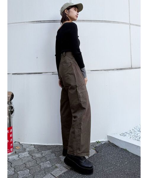 MURUA（ムルーア） ワイドパンツ パンツ パッチポケットバレルレッグ