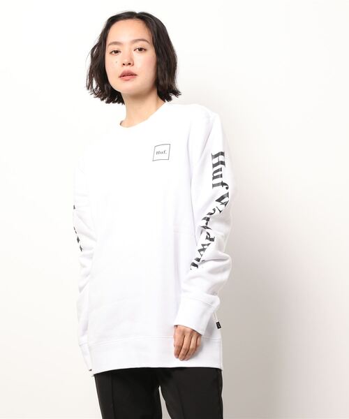 「HUF」 スウェットカットソー SMALL グレー レディース_画像4