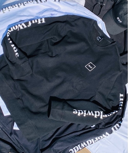 「HUF」 スウェットカットソー SMALL グレー レディース_画像8