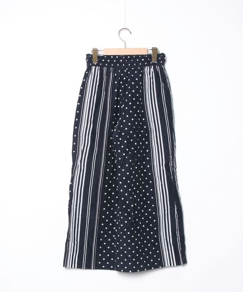 「MACPHEE」 ドット柄イージーパンツ 32 ネイビー レディース_画像2