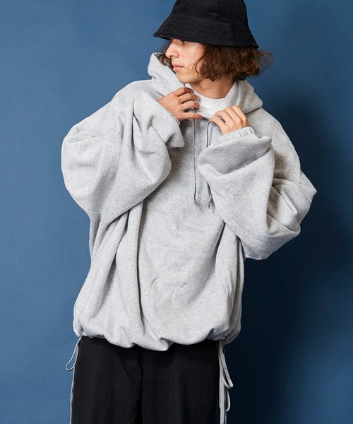「unrelaxing」 ジップアップパーカー FREE グレー メンズ_画像4