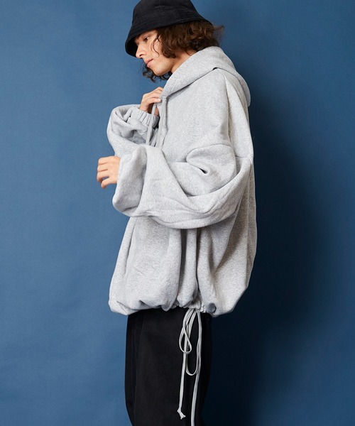 「unrelaxing」 ジップアップパーカー FREE グレー メンズ_画像5