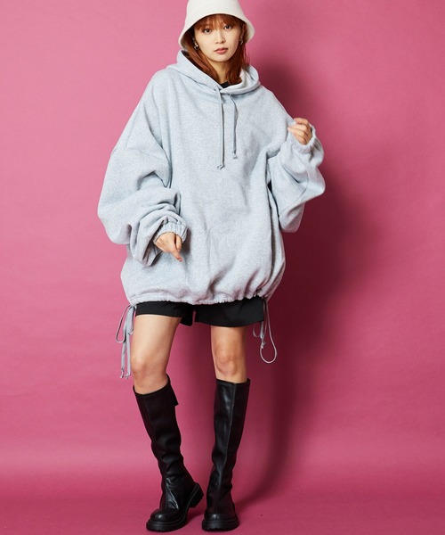 「unrelaxing」 ジップアップパーカー FREE グレー メンズ_画像7