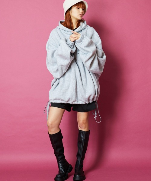 「unrelaxing」 ジップアップパーカー FREE グレー メンズ_画像8