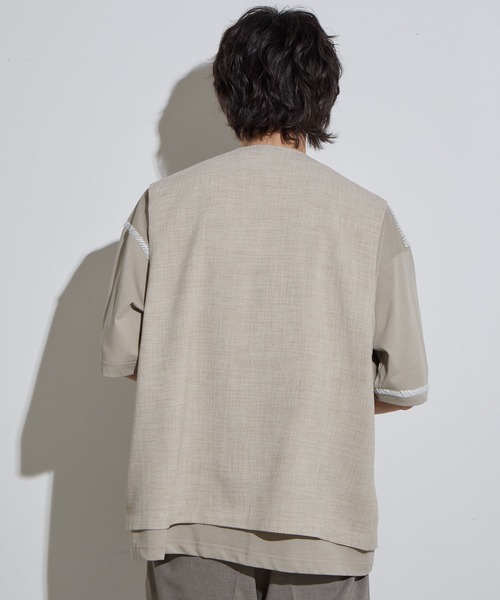 「SLICK」 ベスト 1 チャコールグレー メンズ_画像5