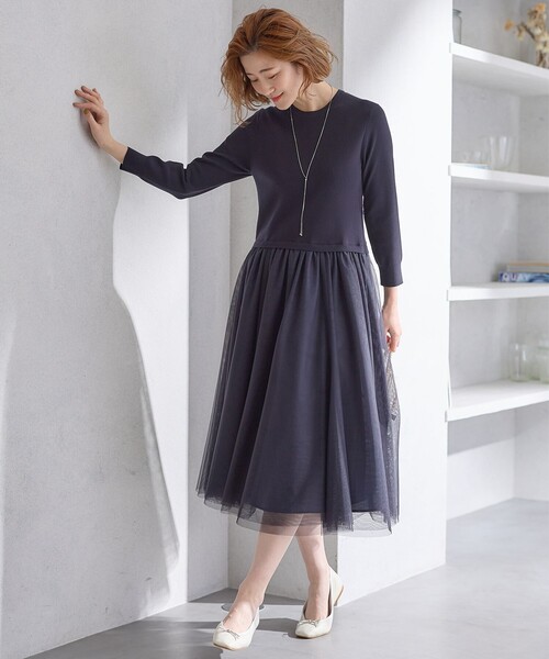 23区（ニジュウサンク） ドッキングワンピース 40 グレー レディース