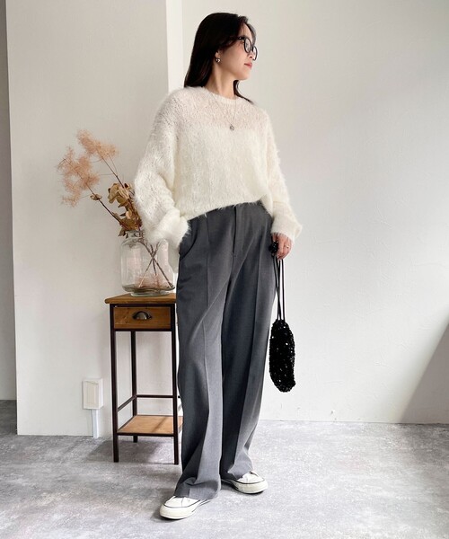 「fredy emue」 長袖ニット 38 オフホワイト レディース_画像2