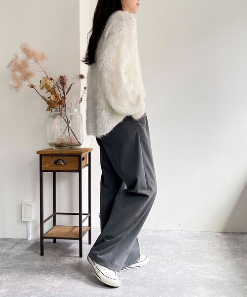 「fredy emue」 長袖ニット 38 オフホワイト レディース_画像4