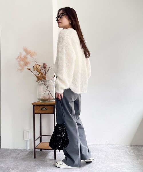 「fredy emue」 長袖ニット 38 オフホワイト レディース_画像5