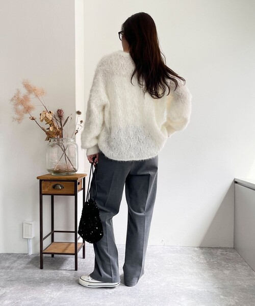 「fredy emue」 長袖ニット 38 オフホワイト レディース_画像6