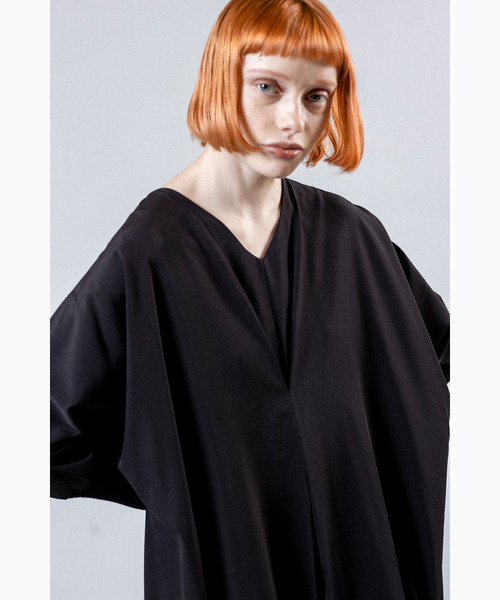 「OSMOSIS」 長袖ワンピース ONE SIZE ブラック レディース_画像5