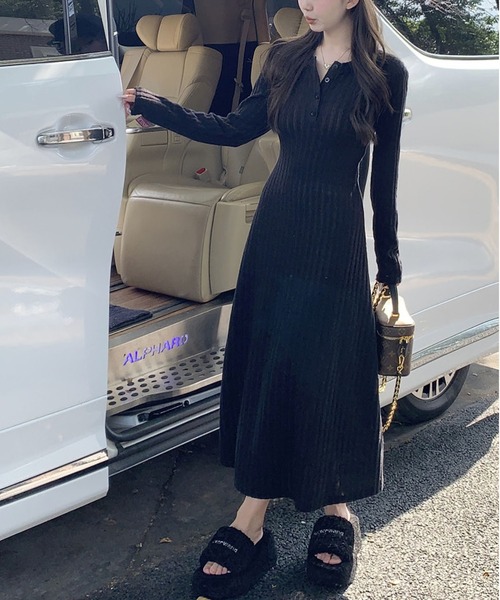 「MAISON DE THERESE」 長袖ワンピース L ブラック レディース_画像5