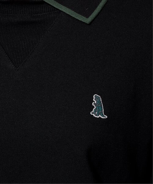 「DOUBLE NAME」 長袖ポロシャツ FREE ブラック レディース_画像5