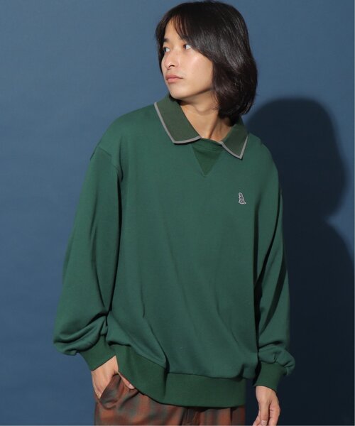 「DOUBLE NAME」 長袖ポロシャツ FREE ブラック レディース_画像7