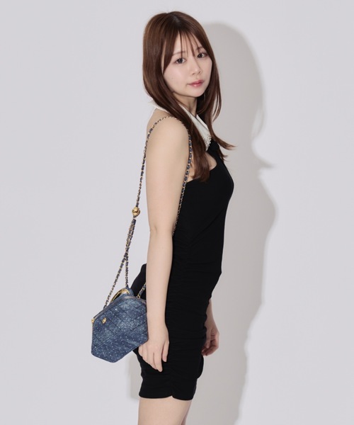 JilLA ワンピース 夏 Shirt Collar Cutout Mini Dress / シャツカラー