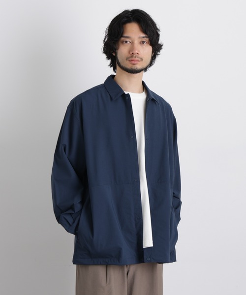 NANO universe シャツ ブルゾン NANO universe｜ストレッチワイドシャツブルゾン(セットアップ可