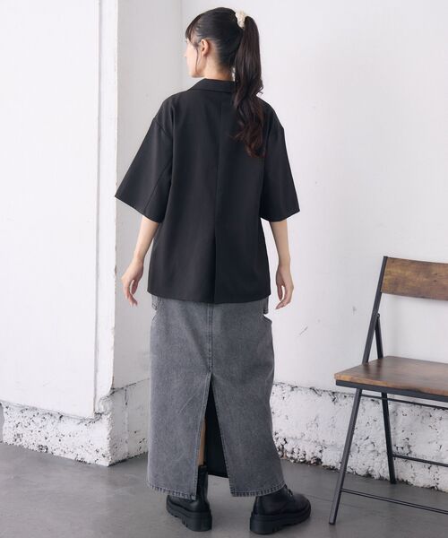 「RETRO GIRL」 ジャケット FREE チャコールグレー レディース_画像5