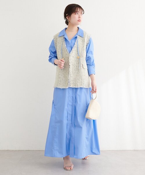 natural couture シャツワンピース 「osono」こだわりマルチWAYシャツ
