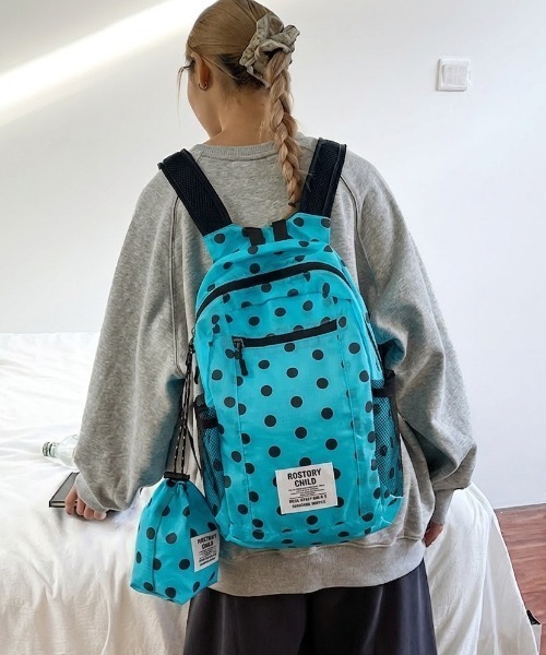 LACーVERT デイバック リュック ナイロンドット柄リュック レディース