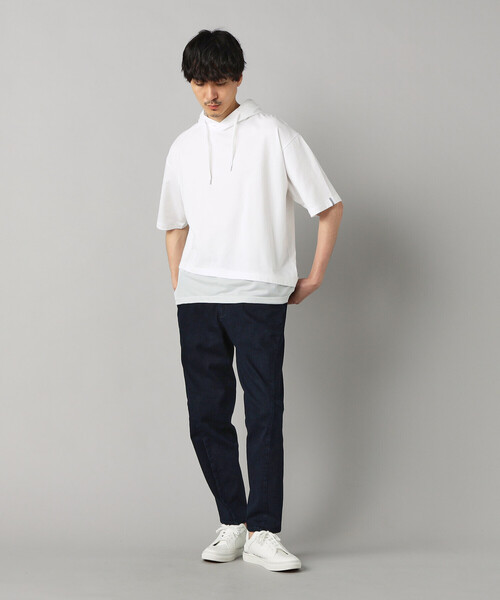 COMME CA MEN（コムサメン） パーカー 裾メッシュ切替 フーディー