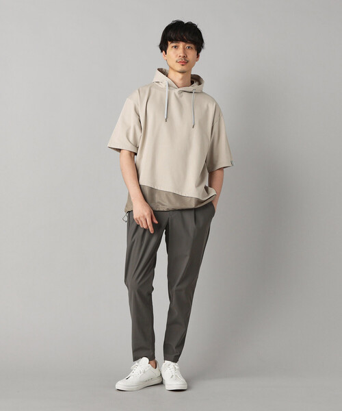 COMME CA MEN（コムサメン） パーカー 裾メッシュ切替 フーディー
