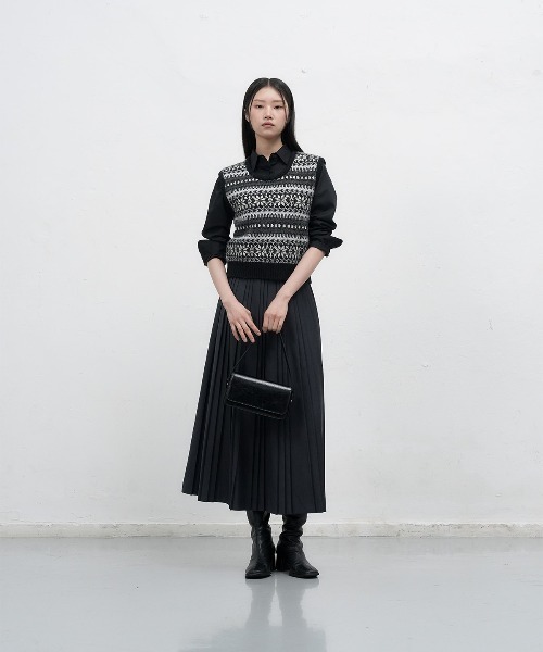 「GENERAL IDEA」 ニットベスト L ネイビー レディース_画像5