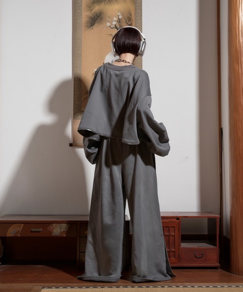 「狐独」 スウェットパンツ SMALL ブラック メンズ_画像7